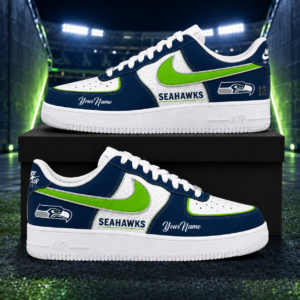 Custom Name Seattle Seahawks Pride Version 2 Shoes Sneakers for Football Fans