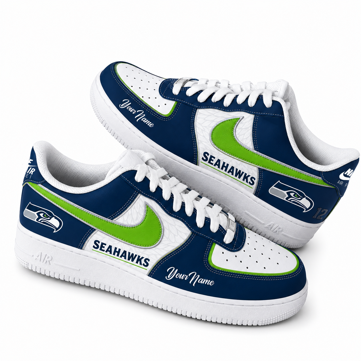 Custom Name Seattle Seahawks Pride Version 2 Shoes Sneakers for Football Fans 5 Custom Name Seattle Seahawks Pride Version 2 Shoes Sneakers for Football Fans - Image 5