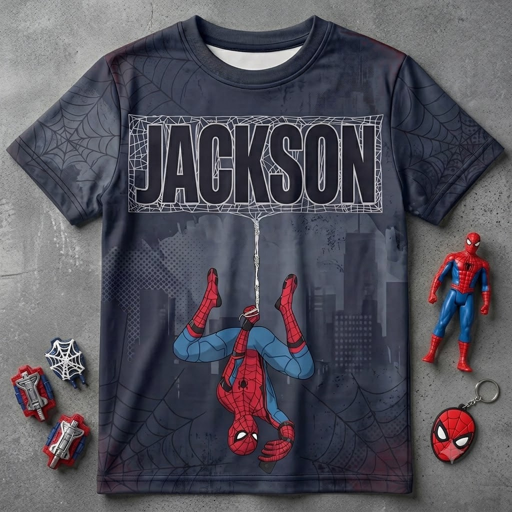 Custom Name Spider-Man Web-Slinging Hero Shirt For Hero Fans 2 Custom Name Spider-Man Web-Slinging Hero Shirt For Hero Fans - Image 2