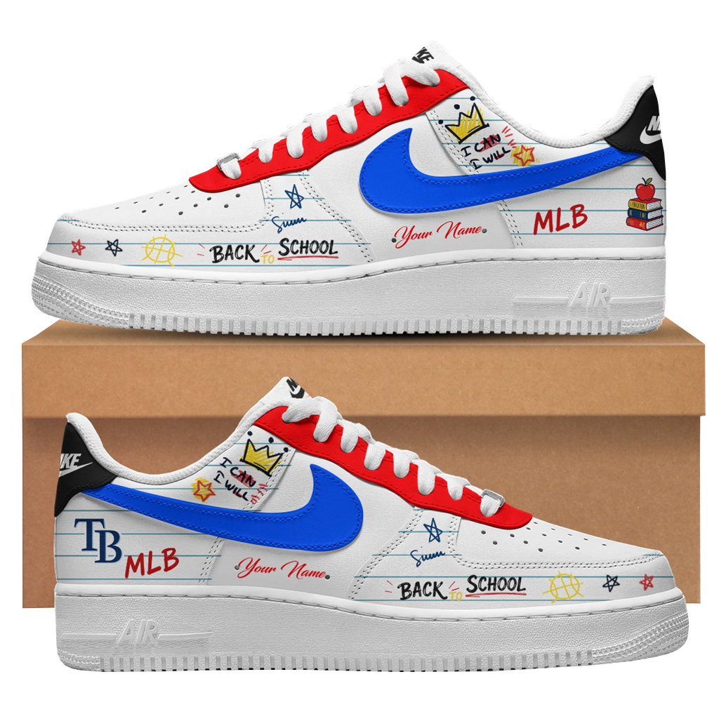 Custom Name Tampa Bay Rays x Back To School Shoes Sneakers for Baseball Fans 1 Custom Name Tampa Bay Rays x Back To School Shoes Sneakers for Baseball Fans