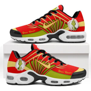Custom Name The Grinch Merry Christmas 2026 Air Cushion Shoes Sneakers for Christmas Fans