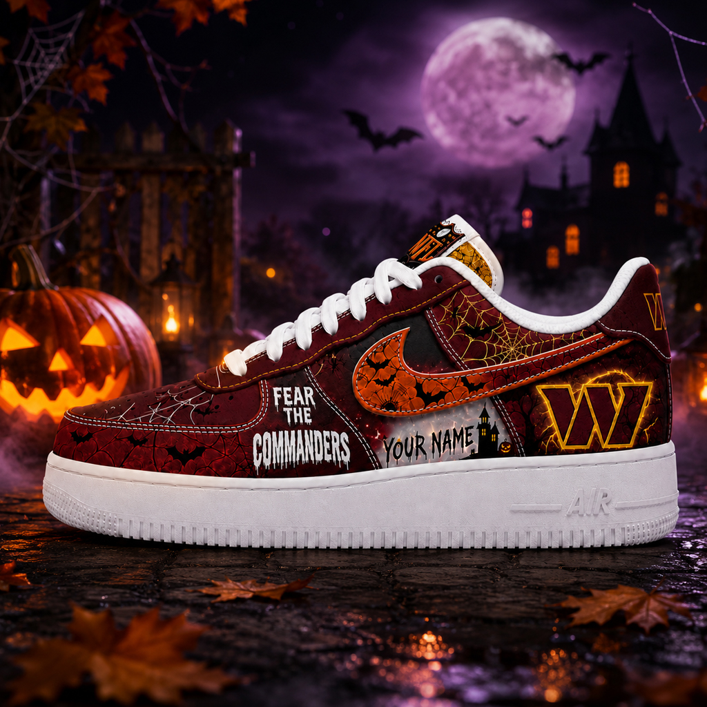 Custom Name Washington Commanders Fear The Commanders Shoes Sneakers for Football Fans 2 Custom Name Washington Commanders Fear The Commanders Shoes Sneakers for Football Fans - Image 2