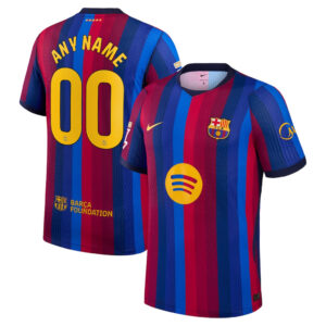 Custom Name and Number Barcelona 2026 Home Match Soccer Jersey for Soccer Fans
