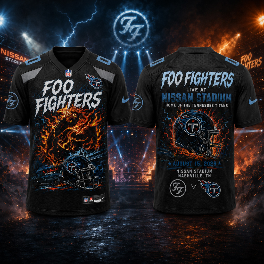 Custom Number Tennessee Titans x Foo Fighters Live At Nissan Stadium 2026 Football Jersey for Football and Rock Music Fans 2 Custom Number Tennessee Titans x Foo Fighters Live At Nissan Stadium 2026 Football Jersey for Football and Rock Music Fans - Image 2