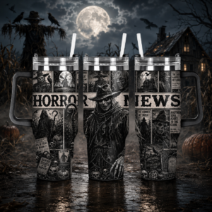 Dark Harvest Scarecrow Horror News 40oz Tumbler for Halloween Fans