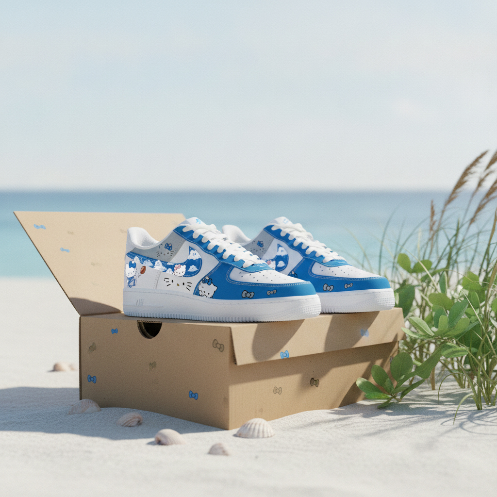 Detroit Lions x Hello Kitty Night 2026 Blue Shoes Sneakers for Football Fans 3 Detroit Lions x Hello Kitty Night 2026 Blue Shoes Sneakers for Football Fans - Image 3