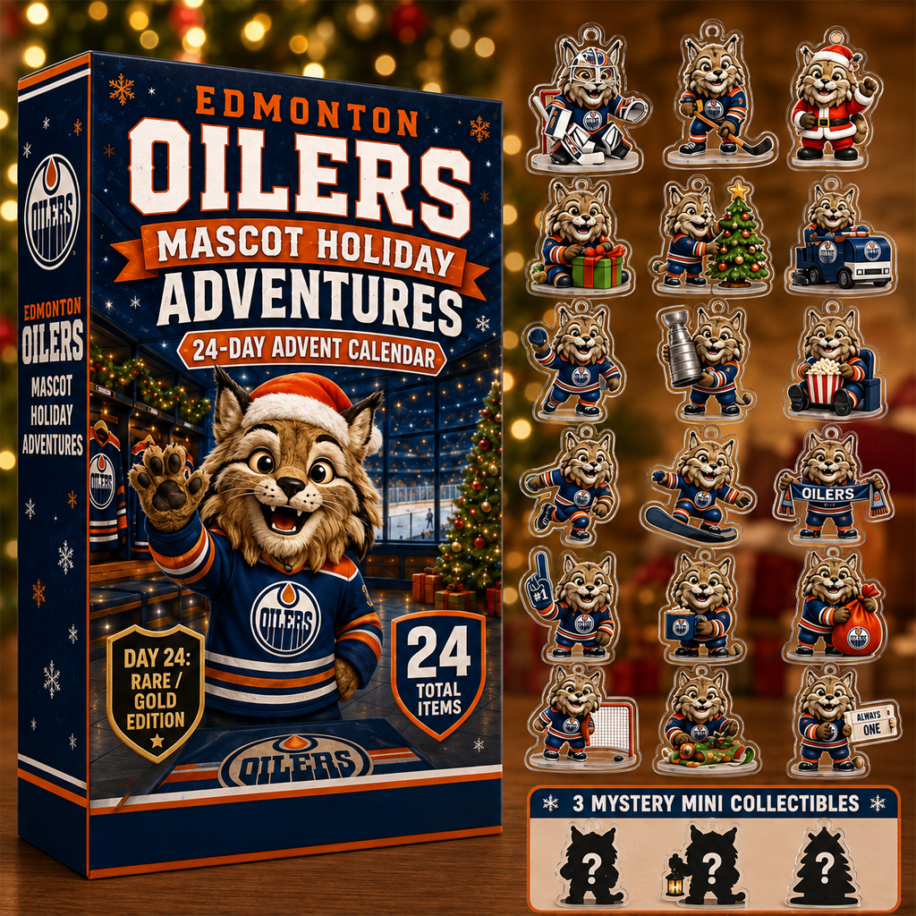 Edmonton Oilers Hunter the Lynx Mascot Advent Calendar 2026 for Hockey Fans 2 Edmonton Oilers Hunter the Lynx Mascot Advent Calendar 2026 for Hockey Fans