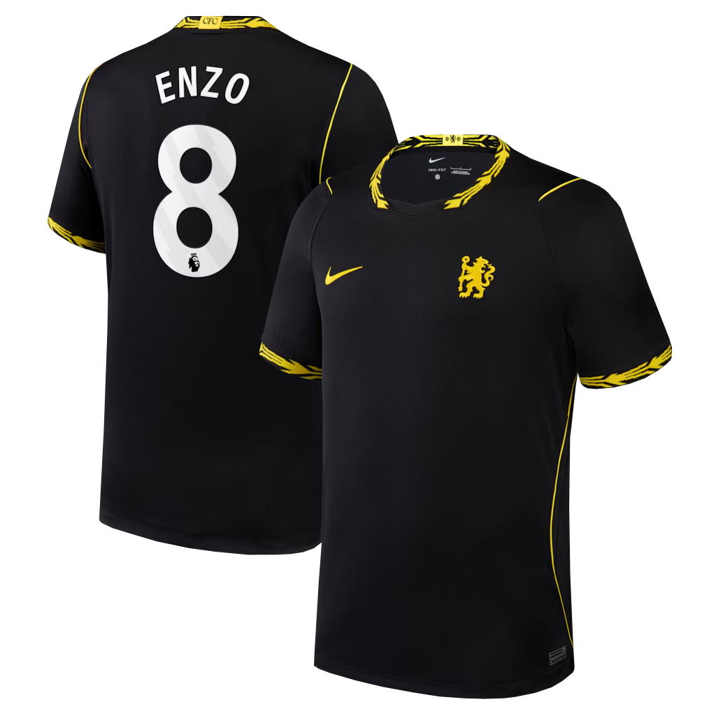 Enzo Fernández Chelsea 2026-2027 Away Stadium Black Soccer Jersey for Soccer Fans 1 Enzo Fernández Chelsea 2026-2027 Away Stadium Black Soccer Jersey for Soccer Fans