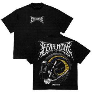 Fear None Horns Football Helmet Graphic Shirt for Football Fans