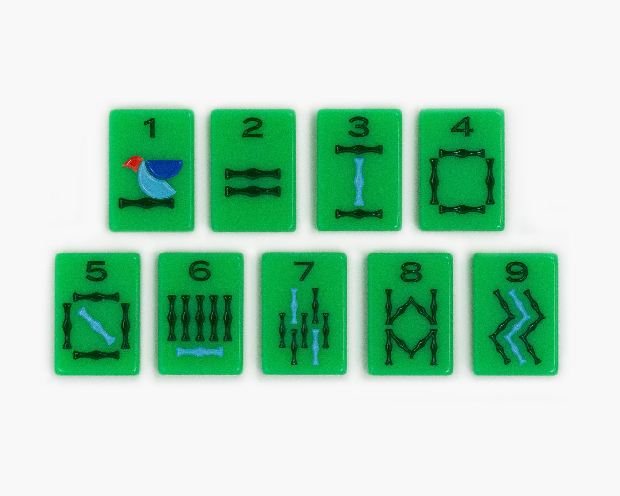 Kelly Green Minimal Mid-Century American Mahjong Set - 160 Acrylic Tiles, Mat, Storage Bag & Accessories 2 Kelly Green Minimal Mid-Century American Mahjong Set - 160 Acrylic Tiles, Mat, Storage Bag & Accessories - Image 2