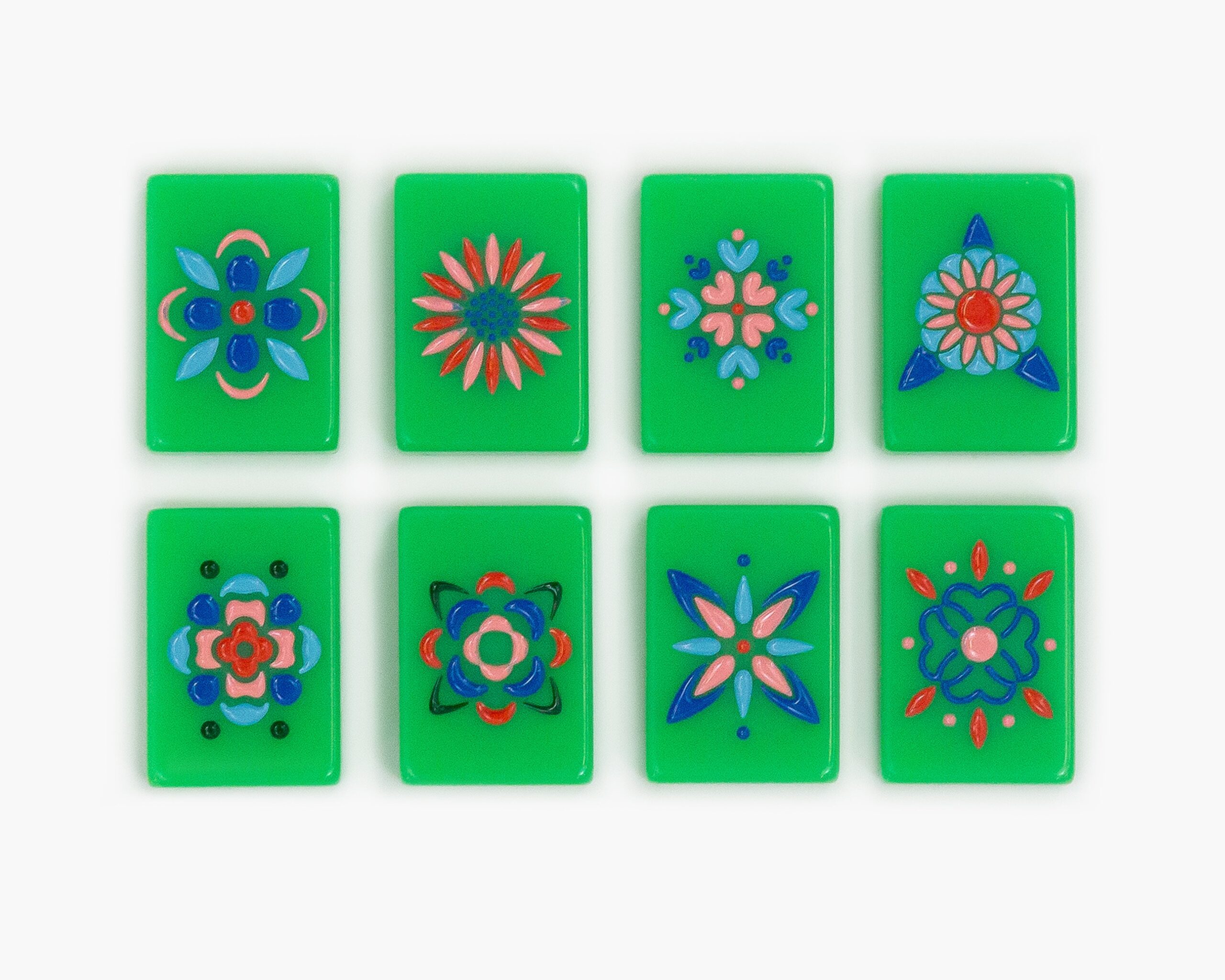 Kelly Green Minimal Mid-Century American Mahjong Set - 160 Acrylic Tiles, Mat, Storage Bag & Accessories 4 Kelly Green Minimal Mid-Century American Mahjong Set - 160 Acrylic Tiles, Mat, Storage Bag & Accessories - Image 4