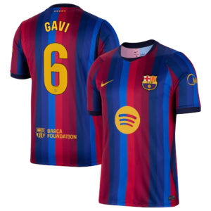 Gavi Barcelona 2026 Home Stadium Soccer Jersey for Soccer Fans