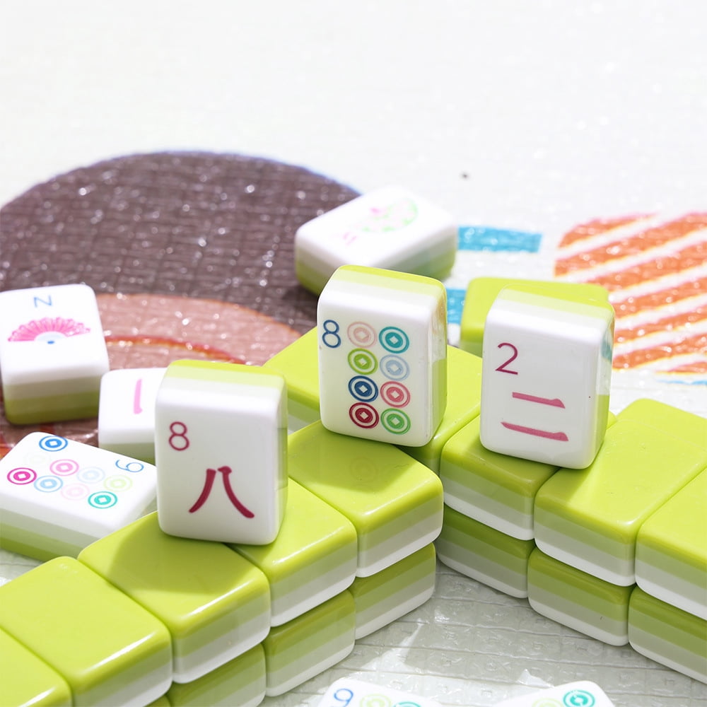 Green Casual American Mahjong Set - 160 Acrylic Tiles, Mat, Storage Bag & Accessories 2 Green Casual American Mahjong Set - 160 Acrylic Tiles, Mat, Storage Bag & Accessories - Image 2