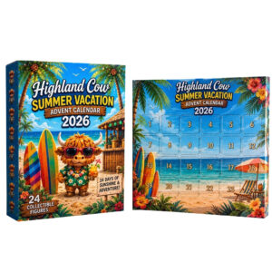 Highland Cow Summer Vacation Advent Calendar 2026