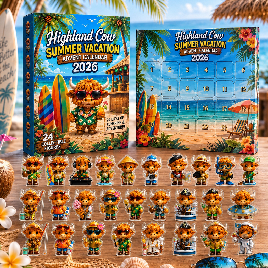 Highland Cow Summer Vacation Advent Calendar 2026 2 Highland Cow Summer Vacation Advent Calendar 2026