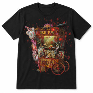 Horror Clown Popcorn Treats Graphic Shirt