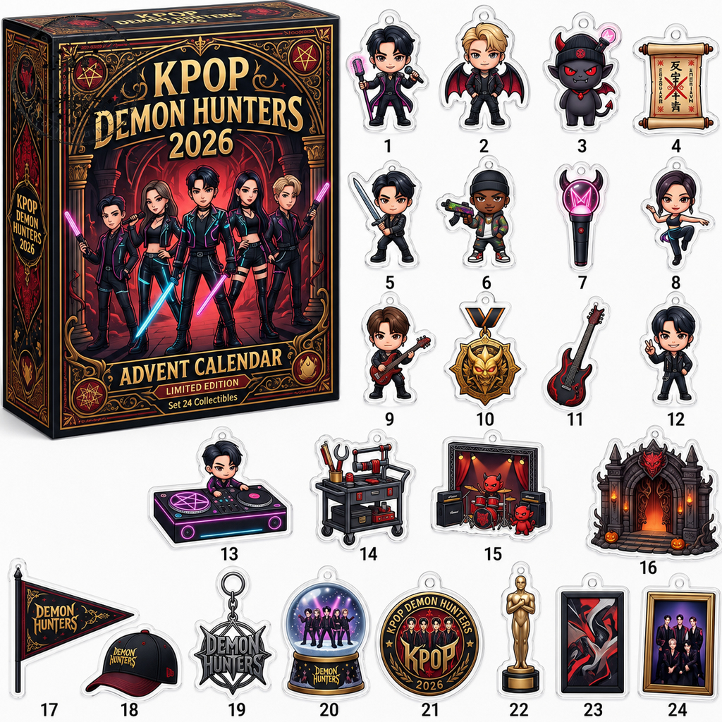 KPOP Demon Hunters Advent Calendar 2026 for K-Pop and Anime Fans 1 KPOP Demon Hunters Advent Calendar 2026 for K-Pop and Anime Fans