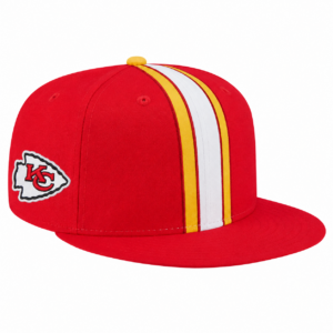 Kansas City Chiefs Red Gold White Team Stripe Embroidered Logo Snapback Cap for Football Fans