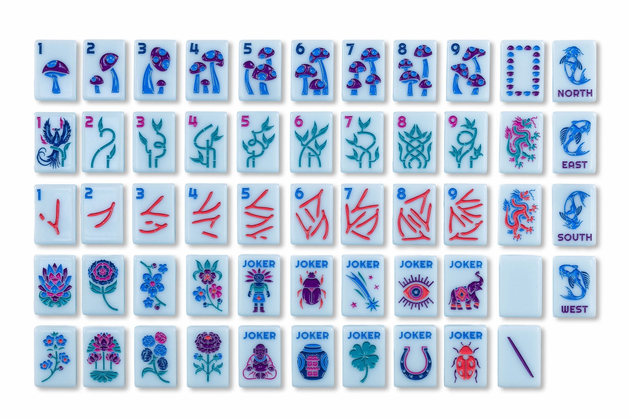 Cornflower Blue Lucky Charm American Mahjong Set - 160 Acrylic Tiles, Mat, Storage Bag & Accessories 1 Cornflower Blue Lucky Charm American Mahjong Set - 160 Acrylic Tiles, Mat, Storage Bag & Accessories