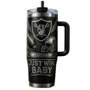 Las Vegas Raiders Just Win Baby Tumbler for Football Fans