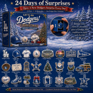 Los Angeles Dodgers Christmas Advent Calendar 2026 for Baseball Fans