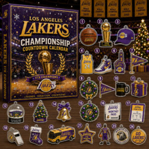 Los Angeles Lakers Champions Countdown Advent Calendar 2026 for Basketball Fans