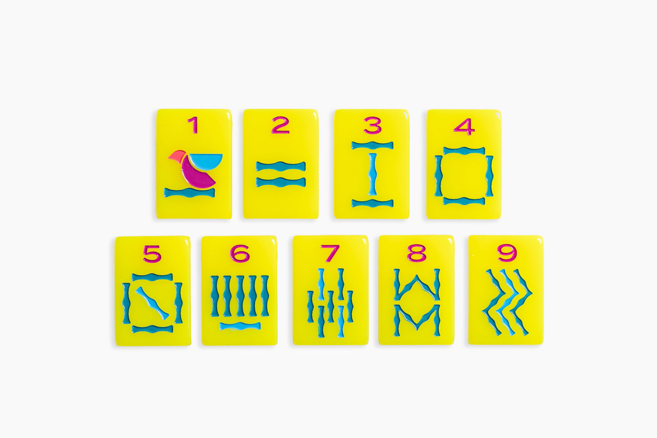 Canary Yellow Minimal Mid-Century American Mahjong Set - 160 Acrylic Tiles, Mat, Storage Bag & Accessories 2 Canary Yellow Minimal Mid-Century American Mahjong Set - 160 Acrylic Tiles, Mat, Storage Bag & Accessories - Image 2