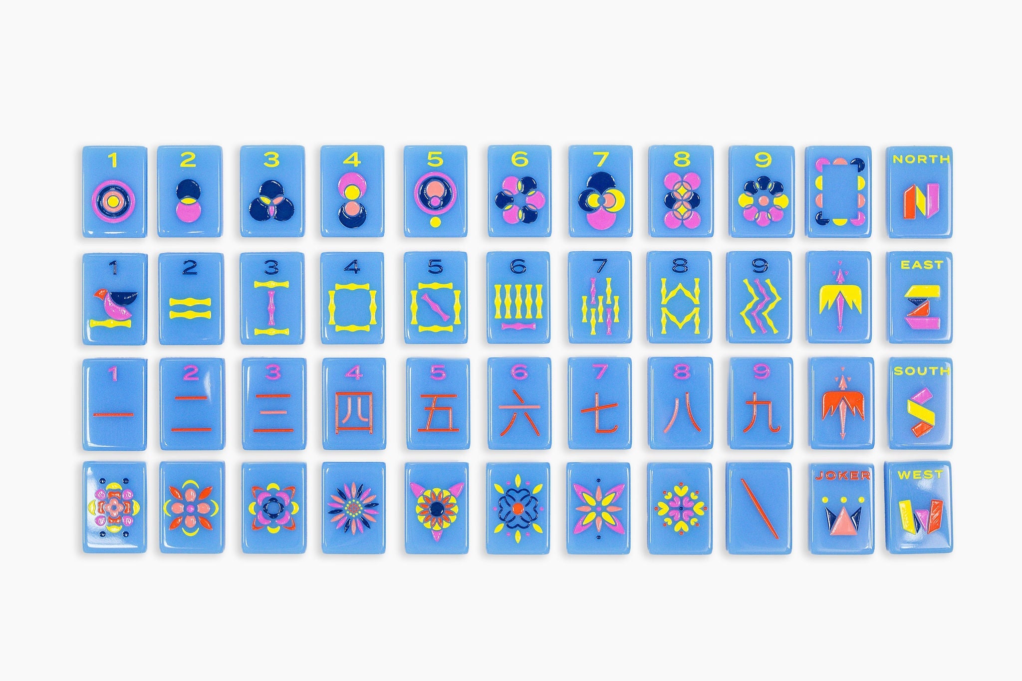 Soft Blue Minimal Mid-Century American Mahjong Set - 160 Acrylic Tiles, Mat, Storage Bag & Accessories 1 Soft Blue Minimal Mid-Century American Mahjong Set - 160 Acrylic Tiles, Mat, Storage Bag & Accessories