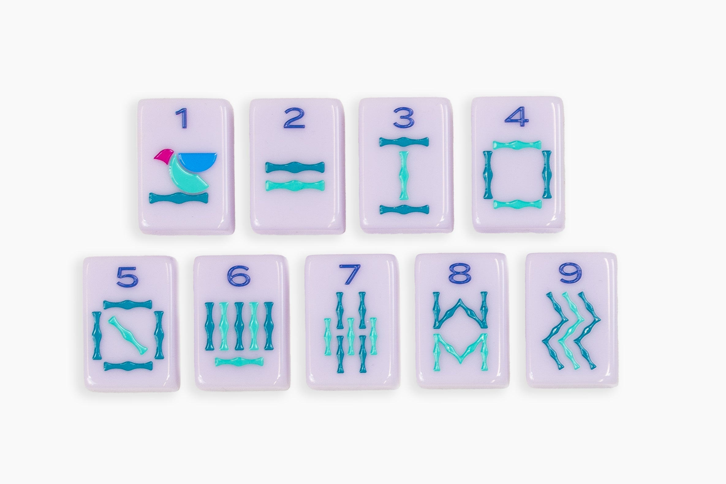 Lilac Minimal Mid-Century American Mahjong Set - 160 Acrylic Tiles, Mat, Storage Bag & Accessories 3 Lilac Minimal Mid-Century American Mahjong Set - 160 Acrylic Tiles, Mat, Storage Bag & Accessories - Image 3