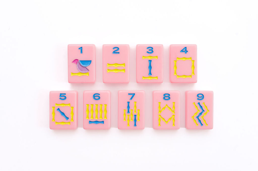 Petal Pink Minimal Mid-Century American Mahjong Set - 160 Acrylic Tiles, Mat, Storage Bag & Accessories 2 Petal Pink Minimal Mid-Century American Mahjong Set - 160 Acrylic Tiles, Mat, Storage Bag & Accessories - Image 2