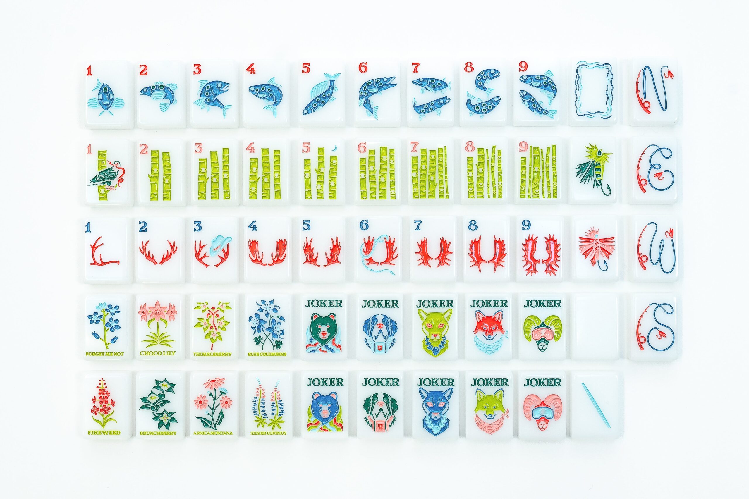 Mountain Sky Landscape American Mahjong Set - 160 Acrylic Tiles, Mat, Storage Bag & Accessories 1 Mountain Sky Landscape American Mahjong Set - 160 Acrylic Tiles, Mat, Storage Bag & Accessories