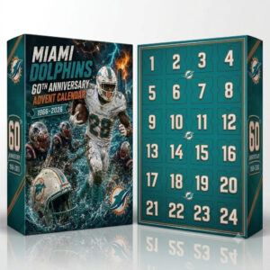 Miami Dolphins 60th Anniversary 2026 Advent Calendar for Football Fans