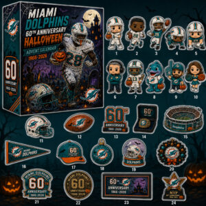 Miami Dolphins 60th Anniversary 2026 Halloween Advent Calendar for Football Fans