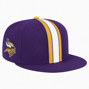 Minnesota Vikings Purple Gold White Team Stripe Embroidered Logo Snapback Cap for Football Fans