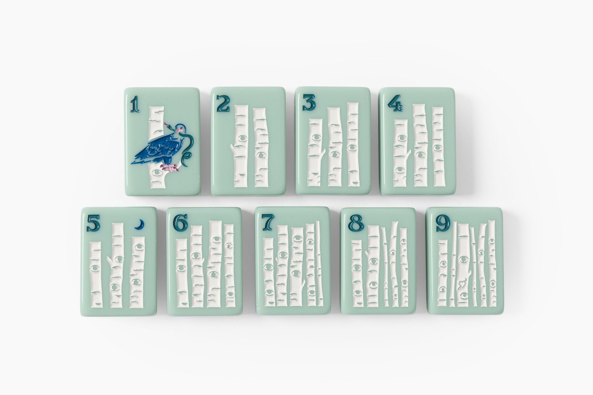 Sage Green Mountain Landscape American Mahjong Set - 160 Acrylic Tiles, Mat, Storage Bag & Accessories 2 Sage Green Mountain Landscape American Mahjong Set - 160 Acrylic Tiles, Mat, Storage Bag & Accessories - Image 2