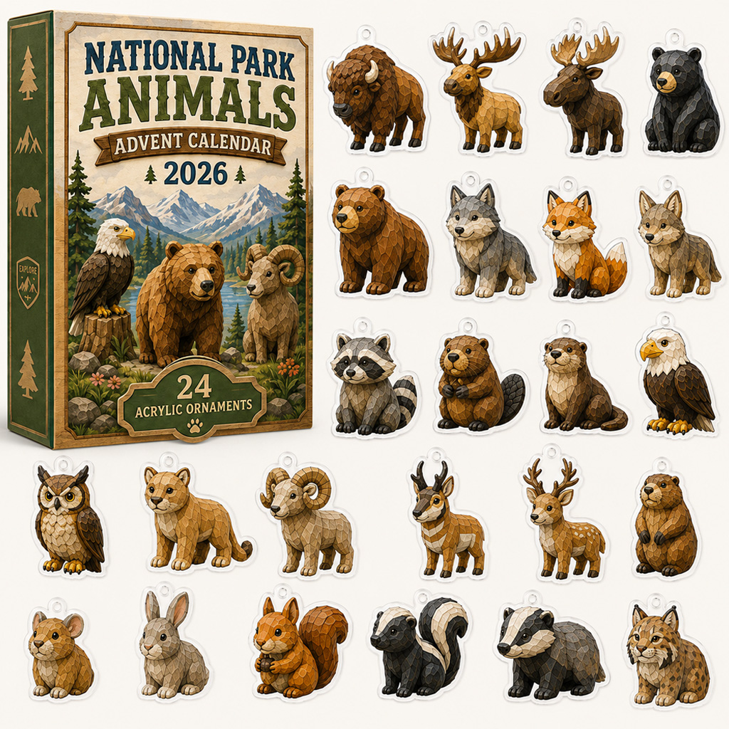 National Park Animals Christmas Advent Calendar 2026 for Wildlife and Nature Lovers 1 National Park Animals Christmas Advent Calendar 2026 for Wildlife and Nature Lovers