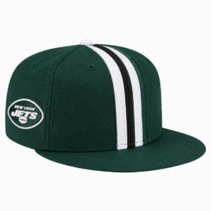 New York Jets Green White Black Team Stripe Embroidered Logo Snapback Cap for Football Fans