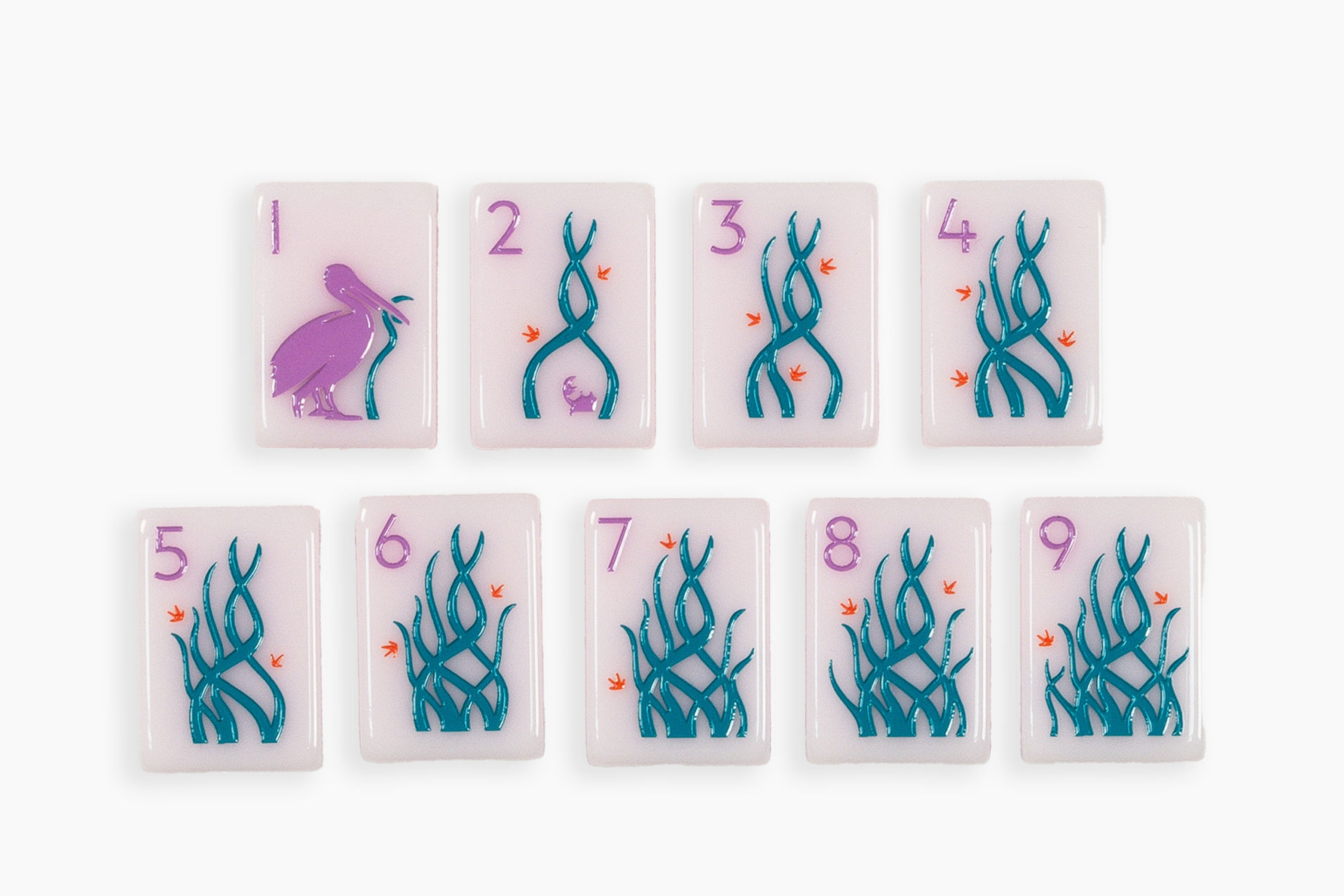 Shell Pink Ocean Inspired American Mahjong Set - 160 Acrylic Tiles, Mat, Storage Bag & Accessories 3 Shell Pink Ocean Inspired American Mahjong Set - 160 Acrylic Tiles, Mat, Storage Bag & Accessories - Image 3