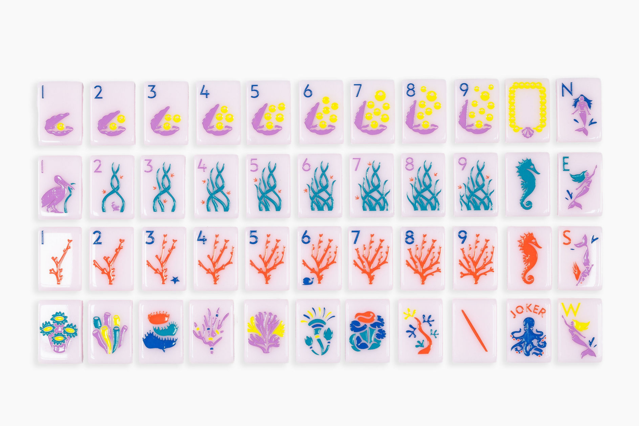 Shell Pink Ocean Inspired American Mahjong Set - 160 Acrylic Tiles, Mat, Storage Bag & Accessories 1 Shell Pink Ocean Inspired American Mahjong Set - 160 Acrylic Tiles, Mat, Storage Bag & Accessories