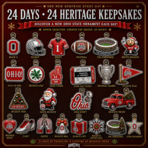Ohio State Buckeyes 24 Days Christmas Advent Calendar 2026 for College Football Fans