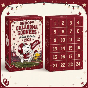 Oklahoma Sooners x Snoopy Christmas Advent Calendar 2026 for College Football Fans