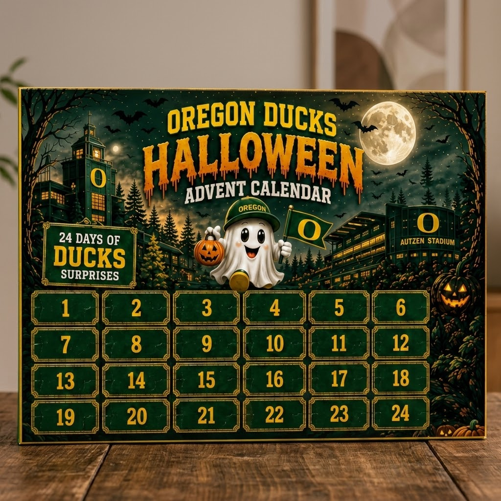 Oregon Ducks Halloween Advent Calendar 2026 for College Football Fans 2 Oregon Ducks Halloween Advent Calendar 2026 for College Football Fans