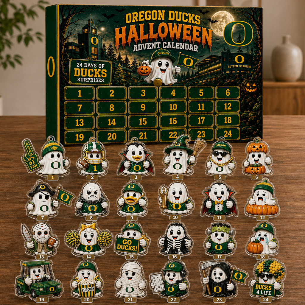Oregon Ducks Halloween Advent Calendar 2026 for College Football Fans 1 Oregon Ducks Halloween Advent Calendar 2026 for College Football Fans