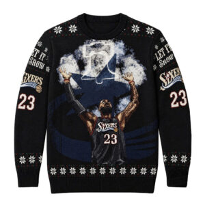 Philadelphia 76ers LeBron James 2026 Ugly Christmas Sweater For Basketball Fans