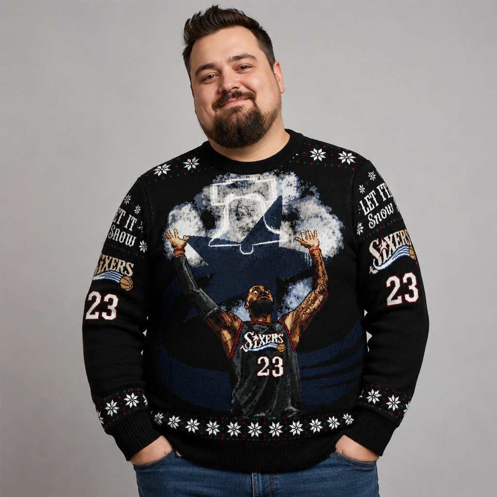 Philadelphia 76ers LeBron James 2026 Ugly Christmas Sweater For Basketball Fans 2 Philadelphia 76ers LeBron James 2026 Ugly Christmas Sweater For Basketball Fans - Image 2