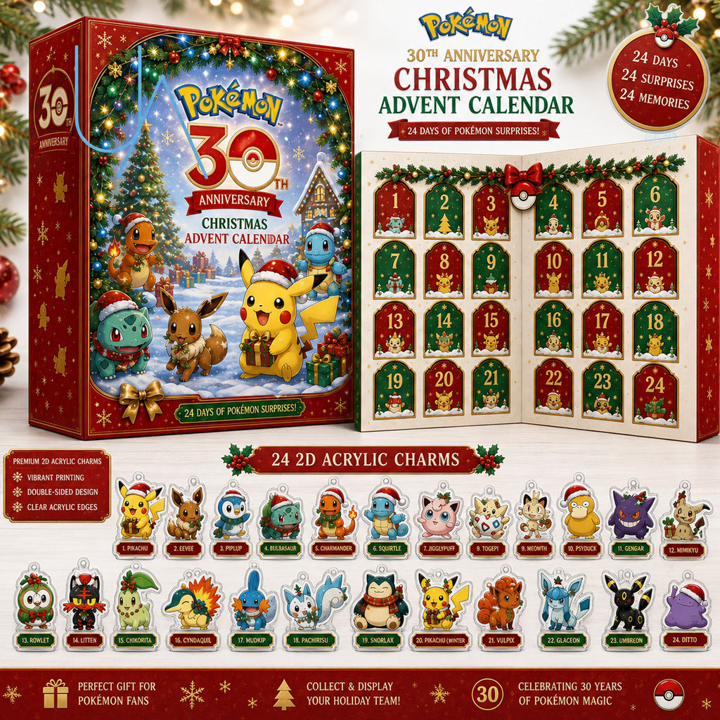 Pokemon 30th Anniversary Christmas Advent Calendar 2026 for Pokemon Fans 1 Pokemon 30th Anniversary Christmas Advent Calendar 2026 for Pokemon Fans