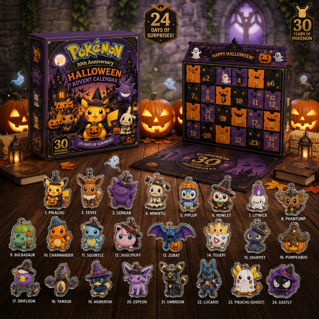 Pokemon 30th Anniversary Halloween Advent Calendar 2026 for Pokemon Fans 2 Pokemon 30th Anniversary Halloween Advent Calendar 2026 for Pokemon Fans