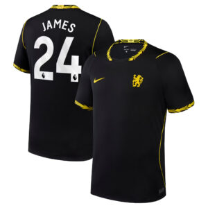 Reece James Chelsea 2026-2027 Away Stadium Black Soccer Jersey for Soccer Fans