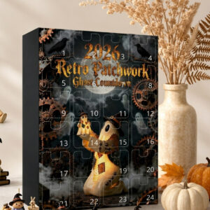 Retro Patchwork Ghost Halloween Advent Calendar 2026