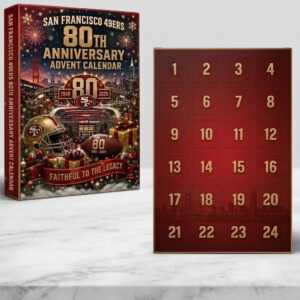 San Francisco 49ers 80th Anniversary 2026 Christmas Advent Calendar for Football Fans